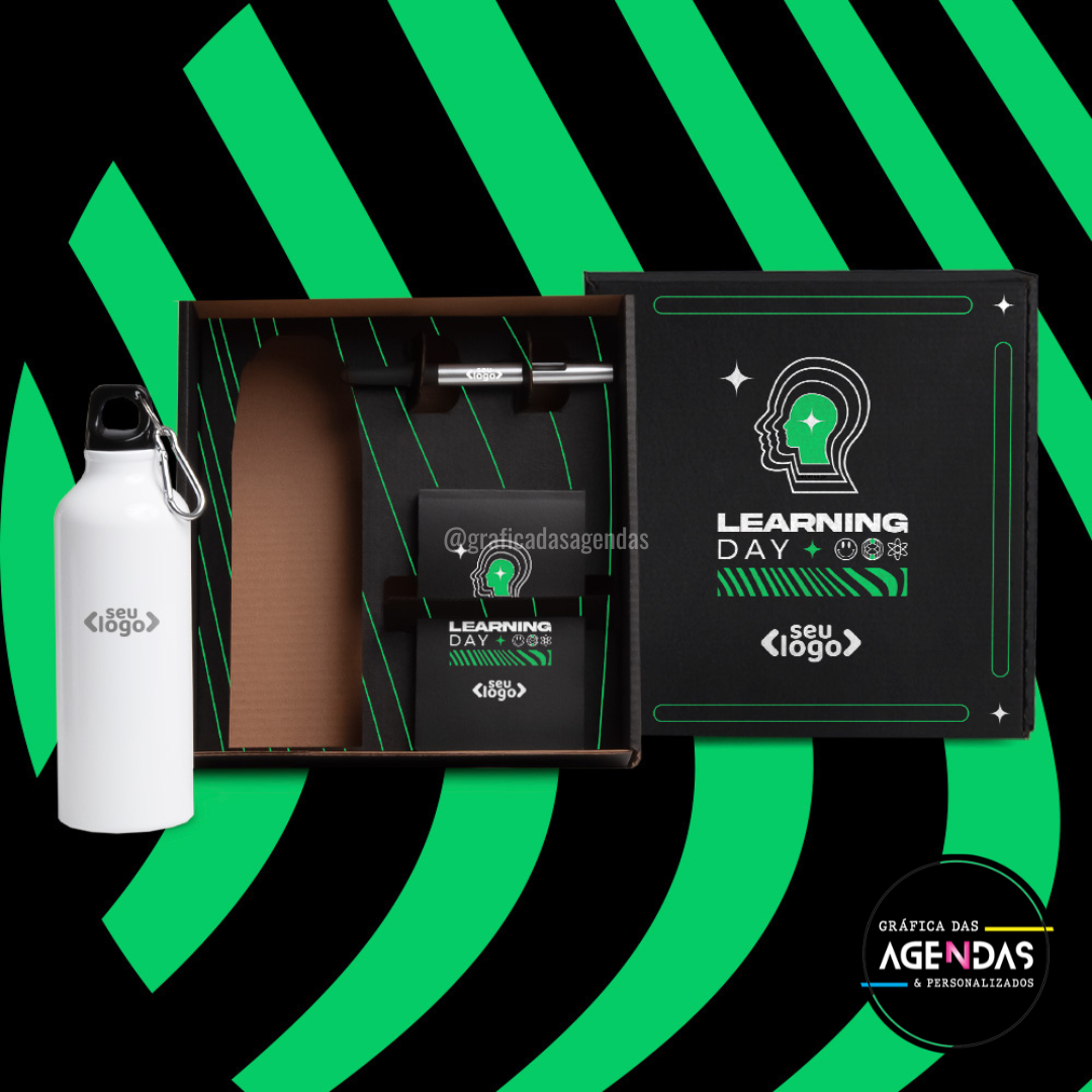 Kit Express Notes (Garrafa, bloco e caneta)